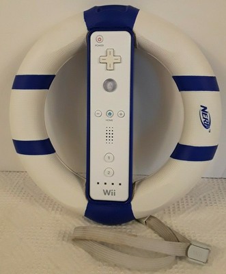 Blue Nerf Racing Steering WHEEL for Nintendo Wii Mario Kart w/ White CONTROLLER | eBay