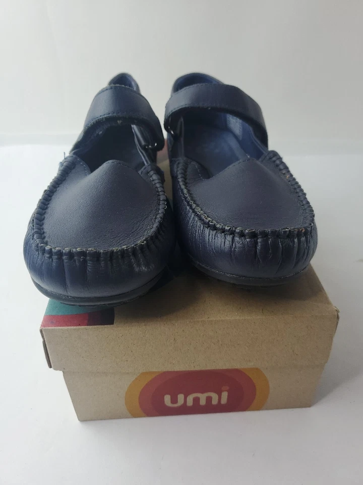 Umi Niños Moraine B Uniforme Azul Marino Cuero Zapatos Talla 13C Foto 2 de 4