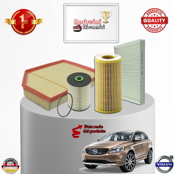 Set Service 4 Filter Volvo XC60 2.0 D4 120KW 163CV Von 2013-> KTV1-image