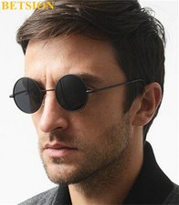 Vintage Round Sunglasses Full Rim Outdoor Glasses Rx able Anti UV400