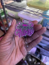 Home Health, Nurse, Pediatric Nurse, RN, NURSE, Tech, Reel ID Badge Holder