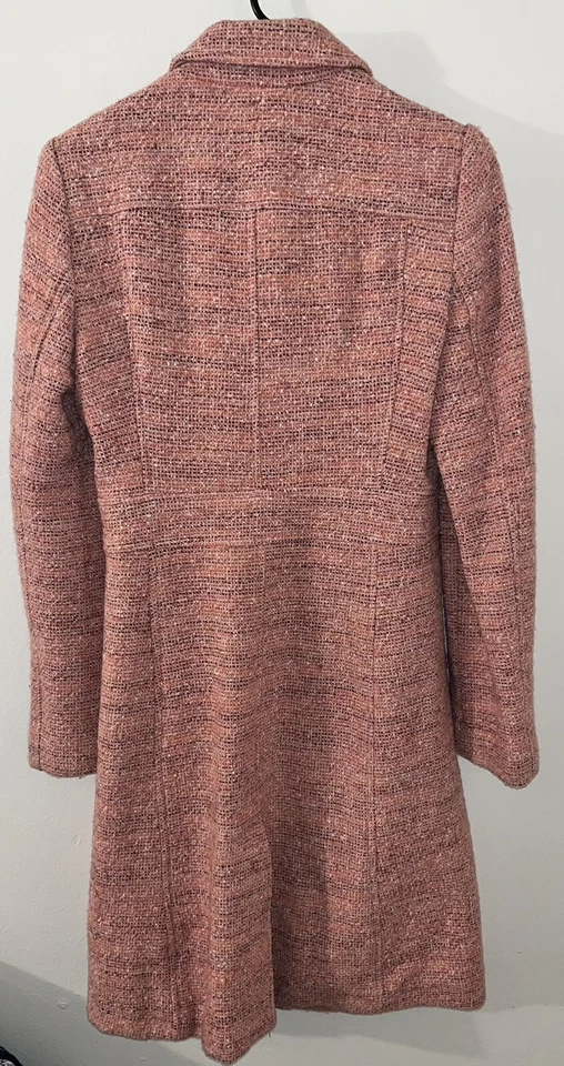 Mid Length Arden B Luxe Wool Mix Pink Trench Coat. Foto 2 de 4