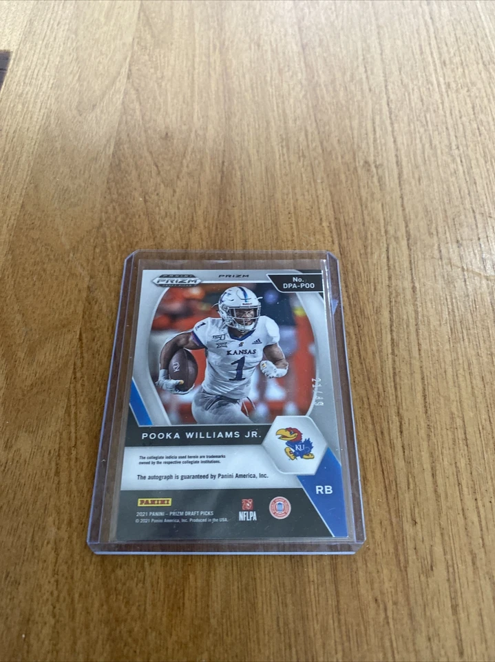 Pooka Williams Jr 2021 Panini Prizm Draft ORANGE PULSAR PARALLEL AUTO Rookie /49 - Image 2 of 2