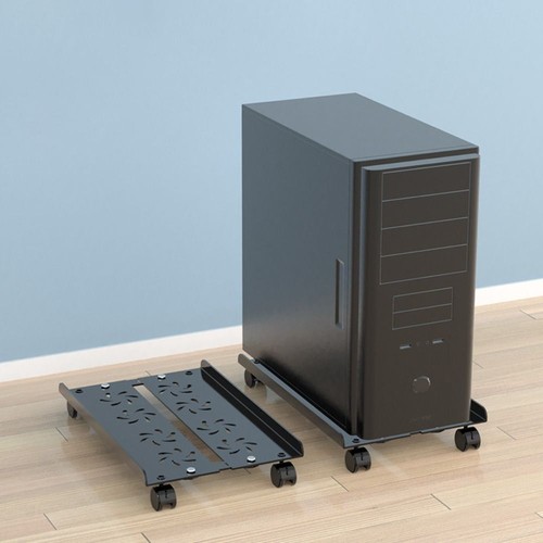Adjustable Mobile CPU Stand Telescopic Steel PC Tower Stand Fits Most PC - Photo 5/12