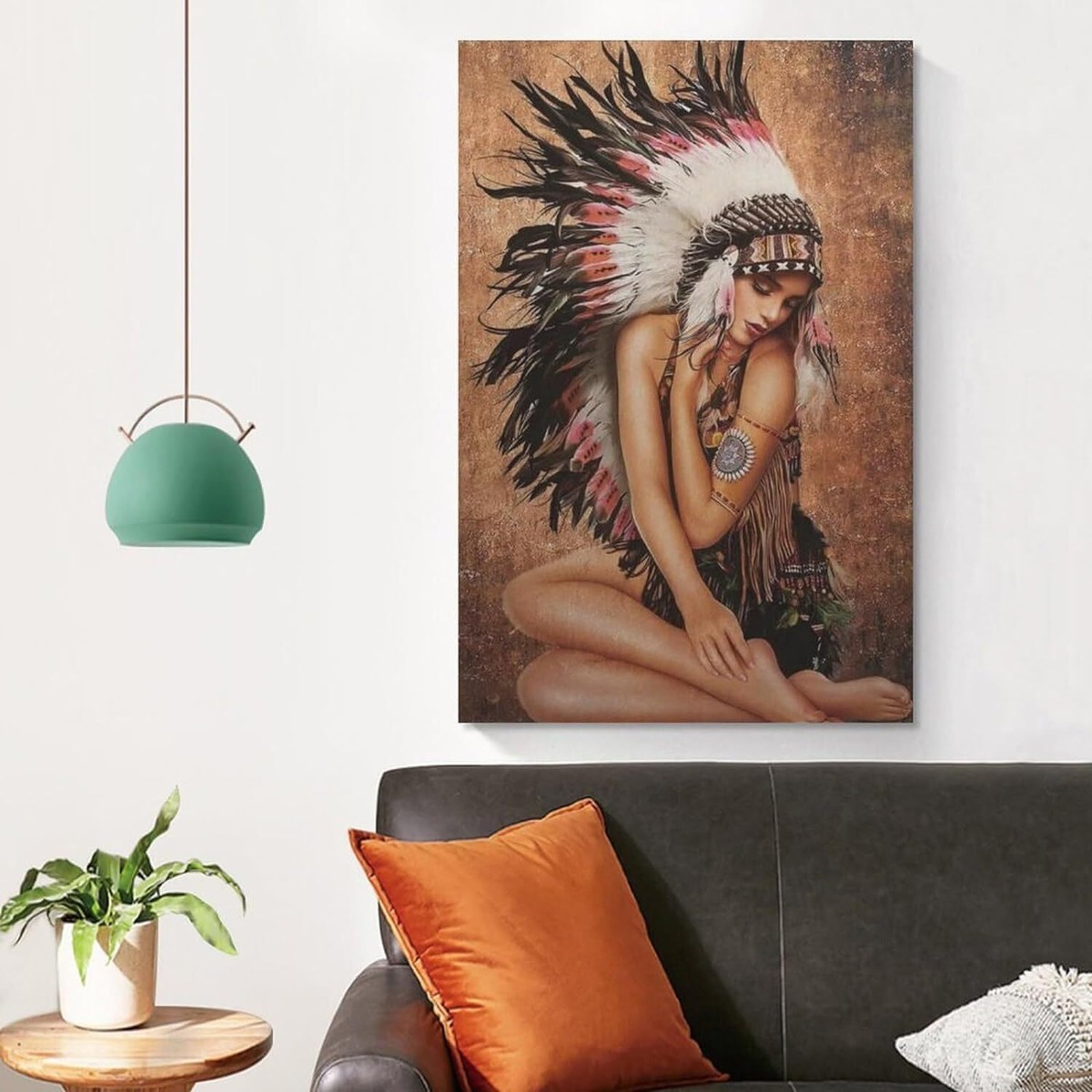 Posters Vintage Poster Native American Wall Art Sexy Indian Girl