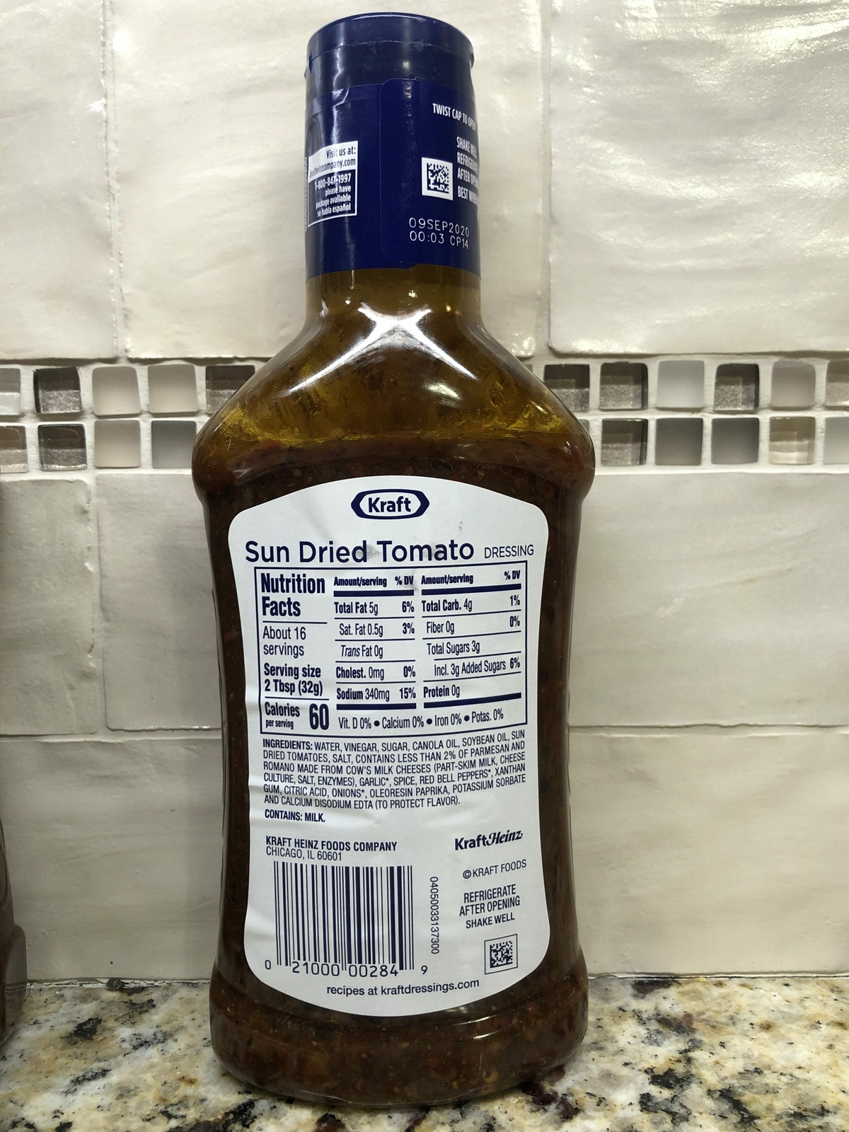 Kraft Sun Dried Tomato Vinaigrette Salad Dressing 16 oz Bottle Romain eBay