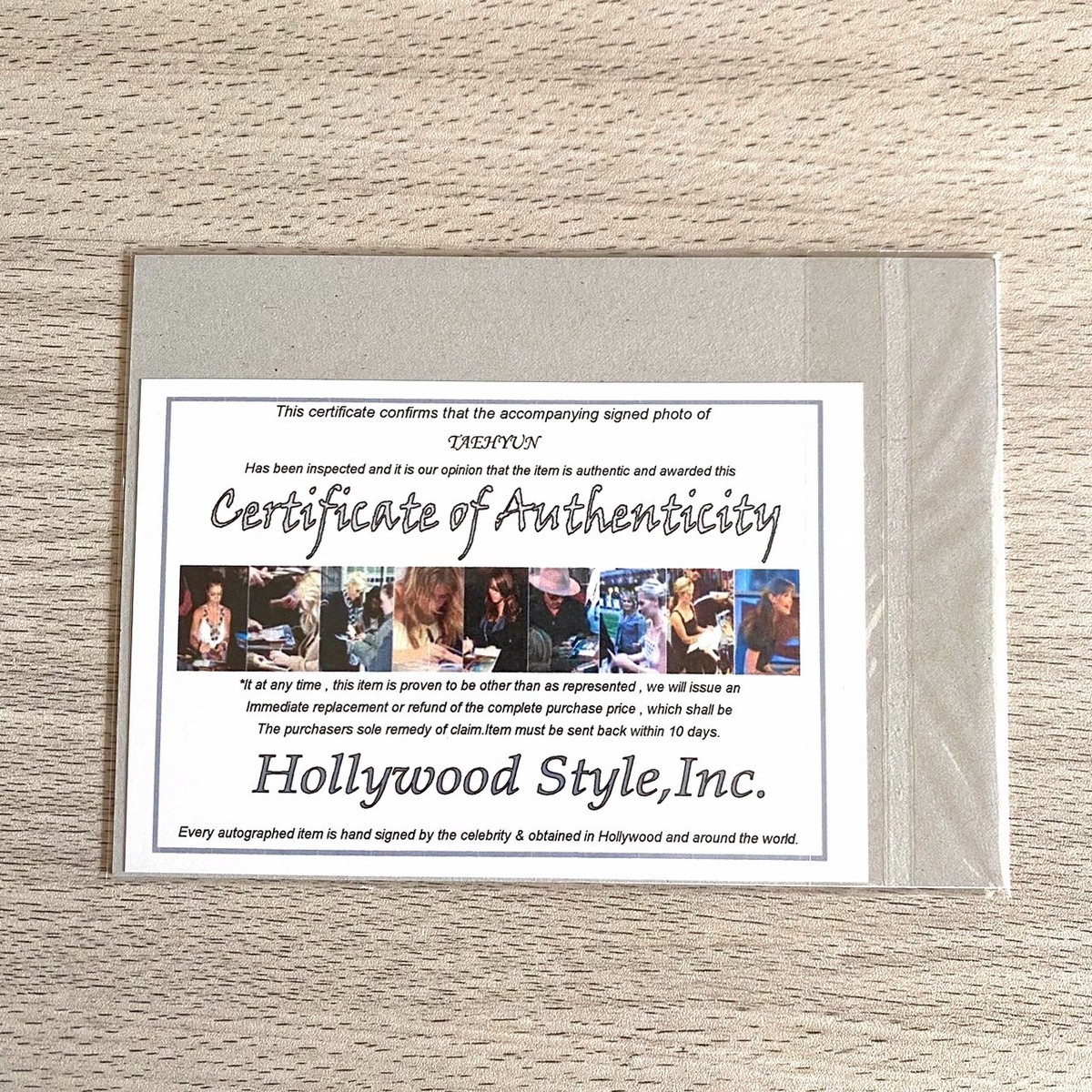 TXT Kang Taehyun autographed signed photo size 2L TOMORROW X