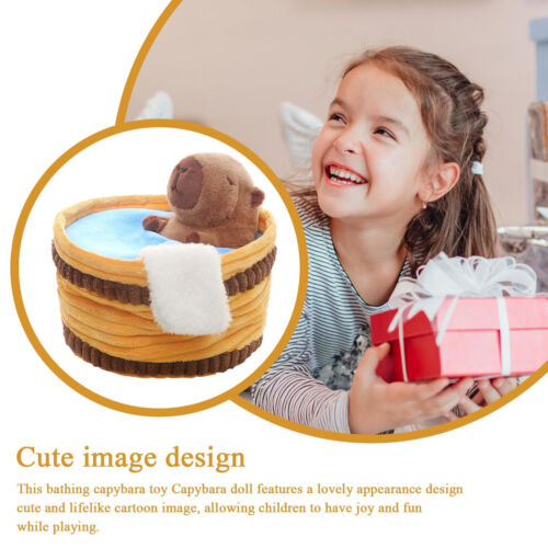 Capybara Plush Adorable 9.84Inch Stuffed Bathing Capybara Cute Animals - Picture 4 of 12