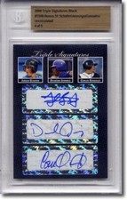 Jordan Schafer * Desmond JENNINGS * CARLOS GONZALEZ Rookie Autograph BGS Auto /5