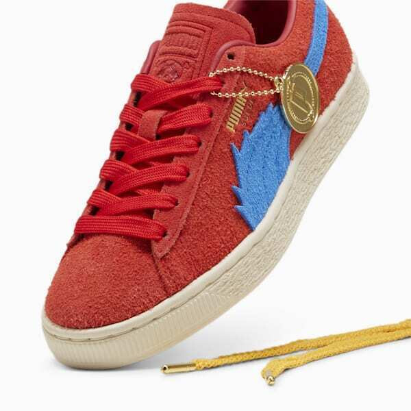 NEW PUMA x ONE PIECE Buggy Luffy Suede Red Blue 396520-01 Men's Sz