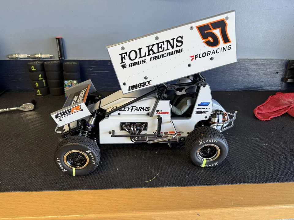 TEAM LOSI 22S  1X10 SPRINT LOS-1387T1  KYLE LARSON 2025 ORANGE   DECAL WRAP KIT - Image 2 of 4