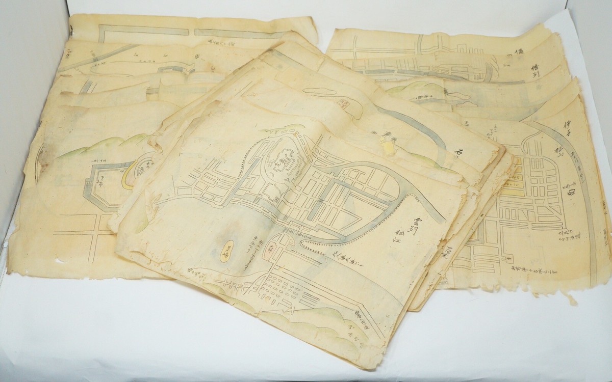 Japanese Map Collection 32 Antique Handdrawn Maps of Japanese