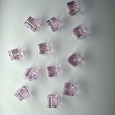 Swarovski Crystal 5601 6mm cube beads, Rosaline, 12 Pcs