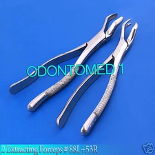 2 Extracting Forceps #88L+53R Dental Surgical Instruments  