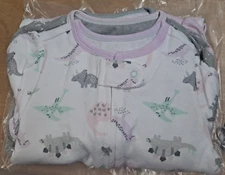 Cloud Island 3-pack Soft & Sweet Dreams pink baby girl 6-9 months (incl. dinos)