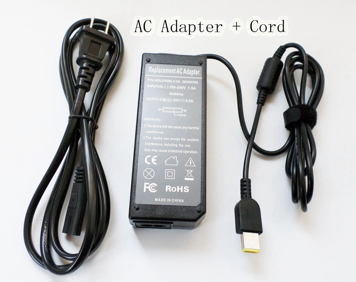 Power Supply Cord 90w for Lenovo ThinkPad X1 Carbon 3443-CTO 3444-2DU 3444-2HU