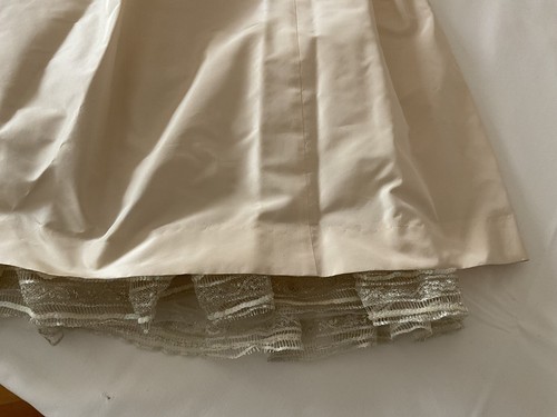 Romantisches Brautkleid v. Marc Kehnen Gr. 38 100% Seide champagner 87cm lang - Bild 5 von 10