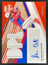 2020 Panini Elite Extra Edition DPL Material Orange Felnin Celesten Auto /125