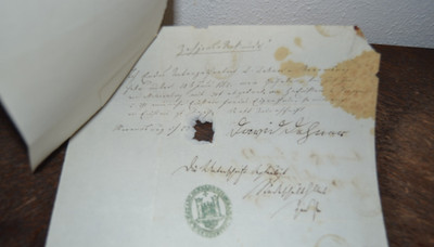 Schreiben 1862 Stadtschultheißenamt Ravensburg / Eisenbach