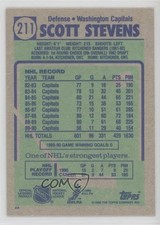 1990-91 Topps Blank Front Scott Stevens #211 HOF 5hy