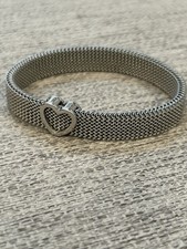 Bracciale Tiffany & Co Somerset Acciaio Inox Cuore Elasticizzato Raro Firmato