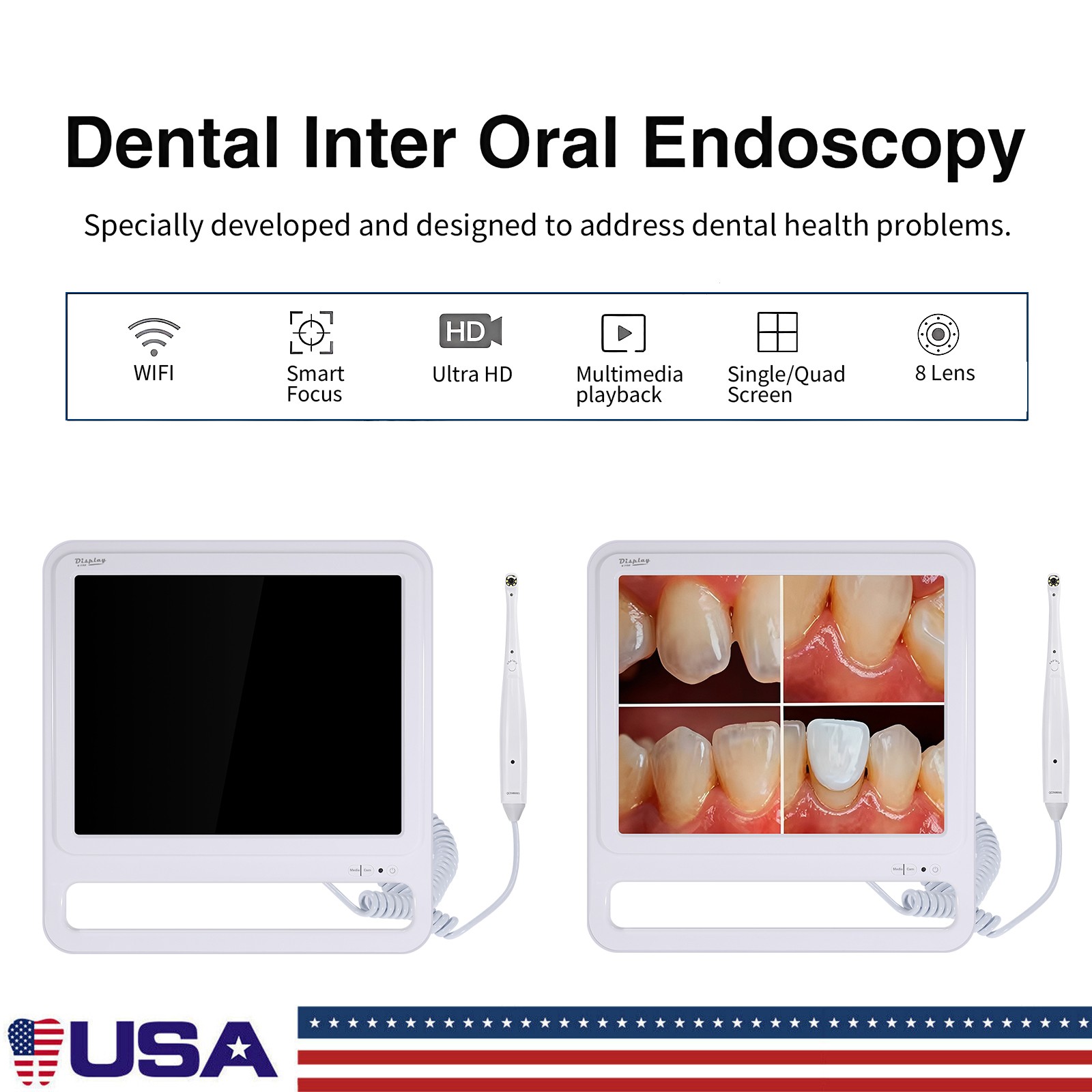 Dental INTRA ORAL CAMERA Scanner Intraoral Camera Wifi with Monito ...