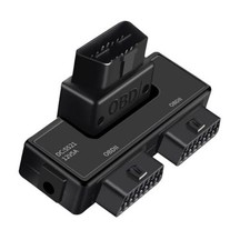 OBDII Splitter with Rotatable Male Port, Full 16 Pin 1 Male to 2 Female