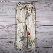 NWT Obermeyer Cortina White Floral Print Lined Snow Pants - Size 8
