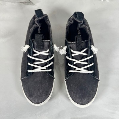 Timberland Canvas Sneakers Leather Heel Pull Tab Ortholite Insoles Casual 7.5