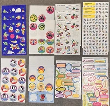 Vtg Sticker Lot Space Friends Coconut Scratch & Sniff Ants Expressions Alpha Bee