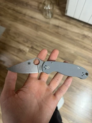 Spyderco Para 3 - Maxamet - Gray G10 C223GPDGY - New Factory Second