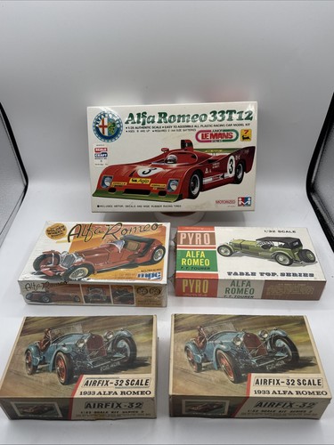 ALFA ROMEO Lot 4 Model Kits: MITSUWA 33T12 Motorized, MPC, PYRO, AIRFIX-32 (2)