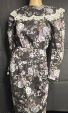 Gunne Sax Jessica McClintock Dress Juniors 3 Prairie Coquette Lace Collar READ
