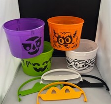 McDonald  s Trick Or Treat BOO Buckets Pails 2022-2024 Green Purple White Orange