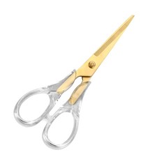Heavy Duty Gold Craft Scissors Clear Acrylic Professional Shears Paper Fabric