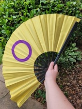 Intersex Pride Flag Hand Fan, LGBTQA, Pride Month, Queer, Gay