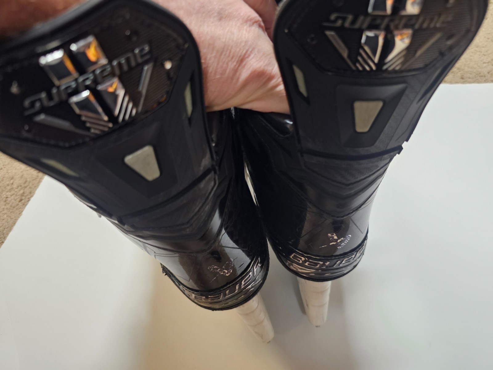 ERIK KARLSSON 24'25 Penguins Photomatched Bauer Mach 8.5 EA Game Worn Skates