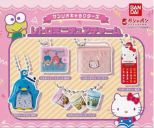 Bandai Sanrio Characters Retro Miniature Charm 5 Types Complete Set Gashapon