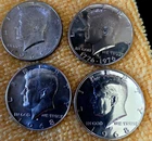 US SILVER HALF DOLLARS UNCIRCULATED OUTSTANDING 68 S 68 D 65 76 PROOF 40% SILVER