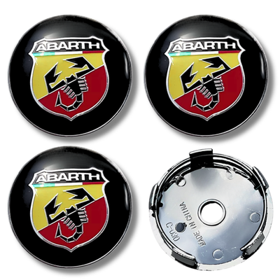 専用ページ❸ Eurowagens Nabenkappen Satz 4 Schwarz 60 mm Für Fiat Abarth Fiat