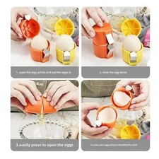 3PCS Egg Shell Opener Egg Cracker Separator Handheld Easy Breaker Kitchen Gadget — image 5