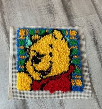 Winnie-The-Pooh Vintage Latch Hook 16x16 Wall Hanging Rug Wall Hanging Decor