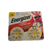 Energizer Hearing Aid Batteries Size 10, Yellow Tab, 16 Pack