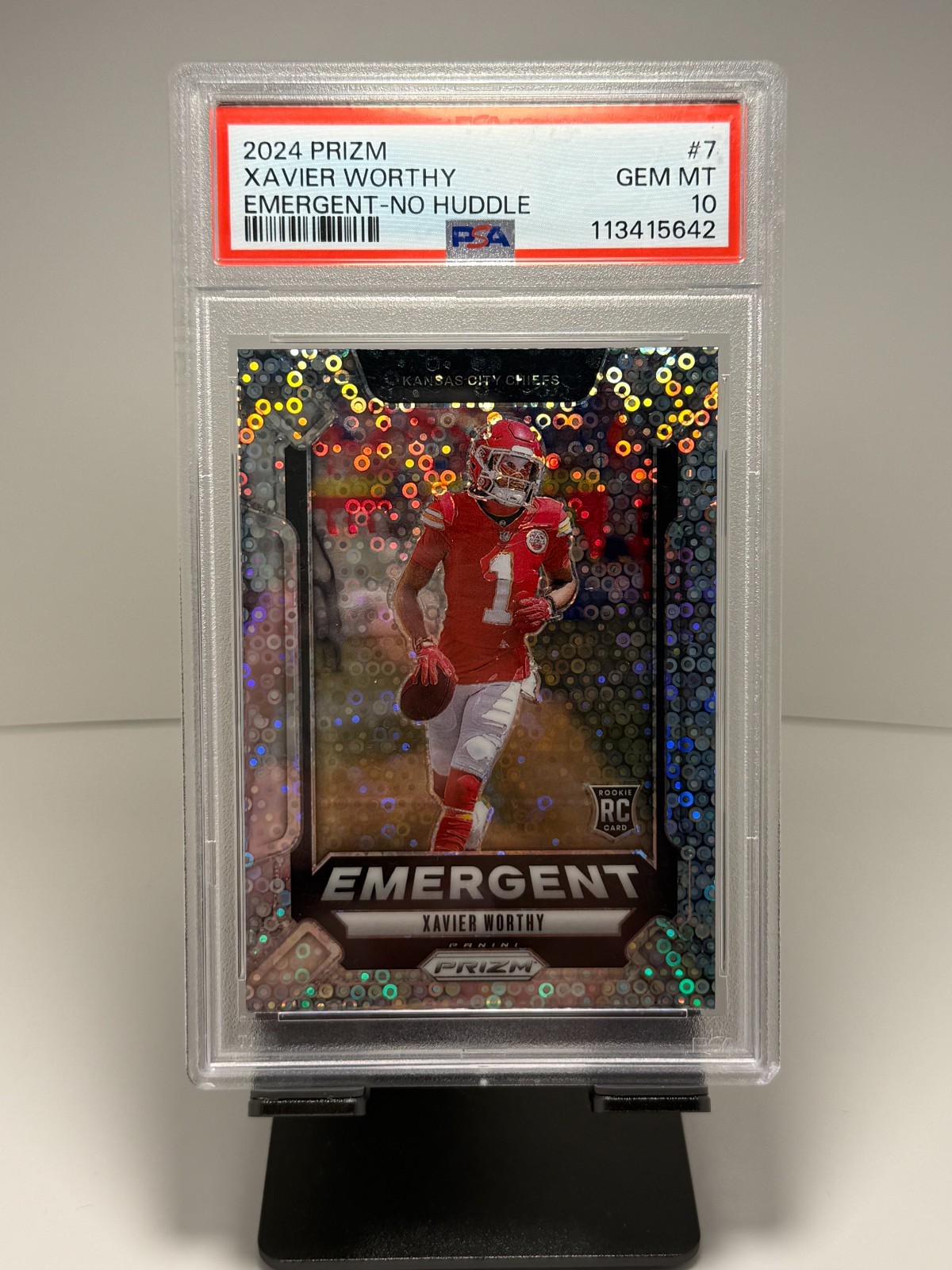 2024 Prizm Xavier Worthy Rookie Emergent-No-Huddle PSA 10