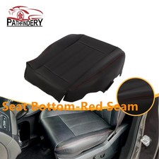 For 08-20 Dodge Grand Caravan Driver Side Bottom Leather Seat Cover Red Seam New
