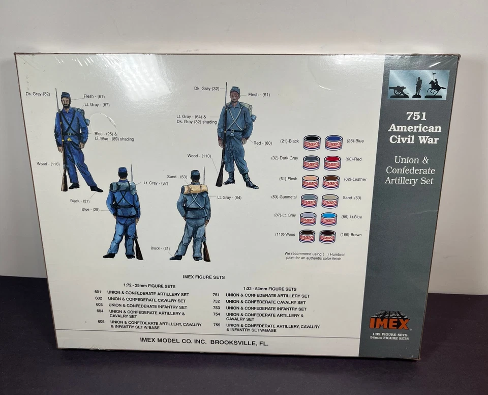 IMEX Guerra Civil Americana 751 Unión y Artillería Confederada Conjunto Modelo 1:72 Kit Foto 2 de 4
