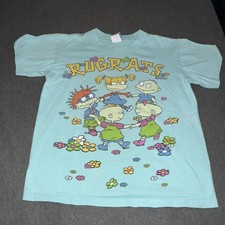 Vintage 1998 RUGRATS NICKELODEON 90s Cartoon Viacom T-Shirt Youth Size 10/12