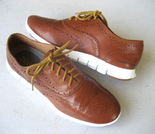 Cole Haan Zerogrand Wingtip Oxford Brown Leather womens shoes Size 8 B NEW