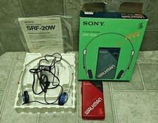 CLEAN Vintage Sony Walkman SRF-20W Red Headphone Jack Portable FM Stereo Radio