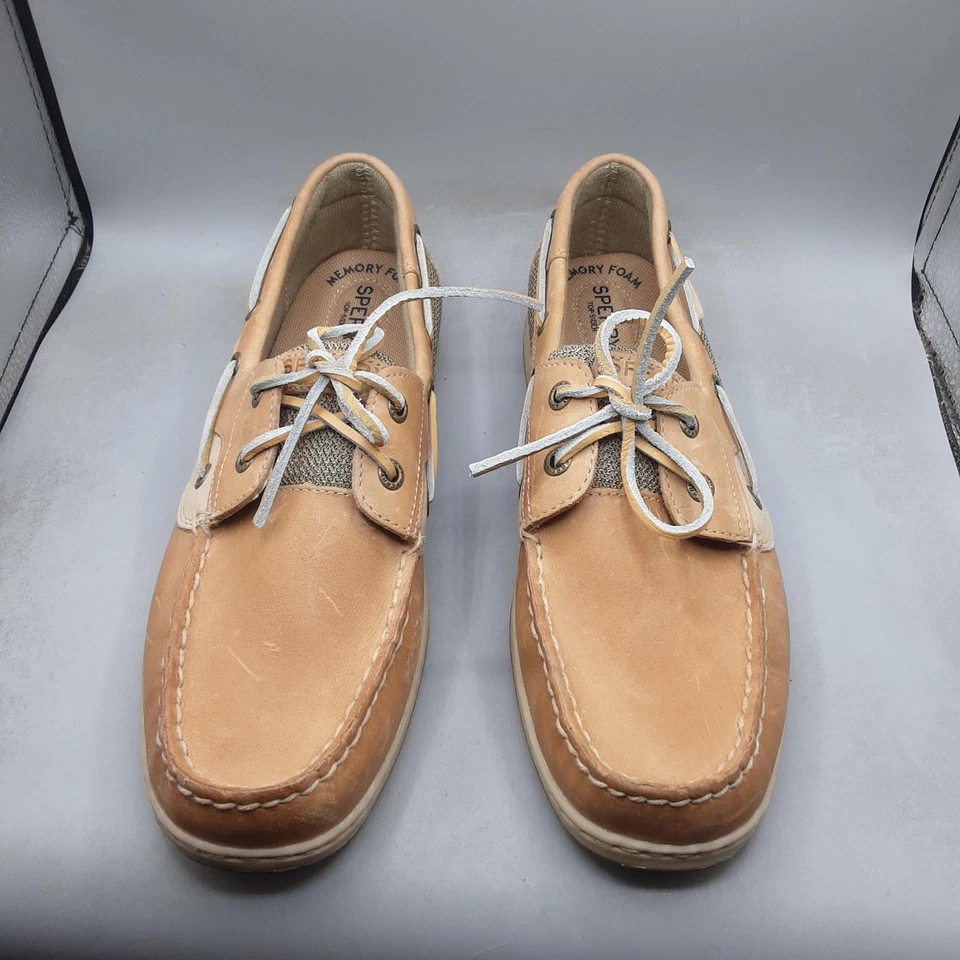 Zapatos Sperry Top-Sider para mujer talla 10W beige tostado espuma viscoelástica barco informales cómodos Foto 2 de 4